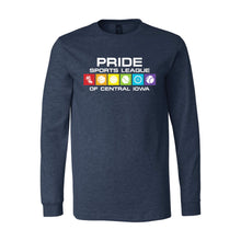 Pride Sports League Full Color Imprint Long Sleeve T-Shirt-XS-Heather Navy-soft-and-spun-apparel