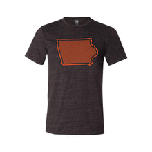 Orange Iowa Outline T-Shirt-XS-Charcoal Black-soft-and-spun-apparel
