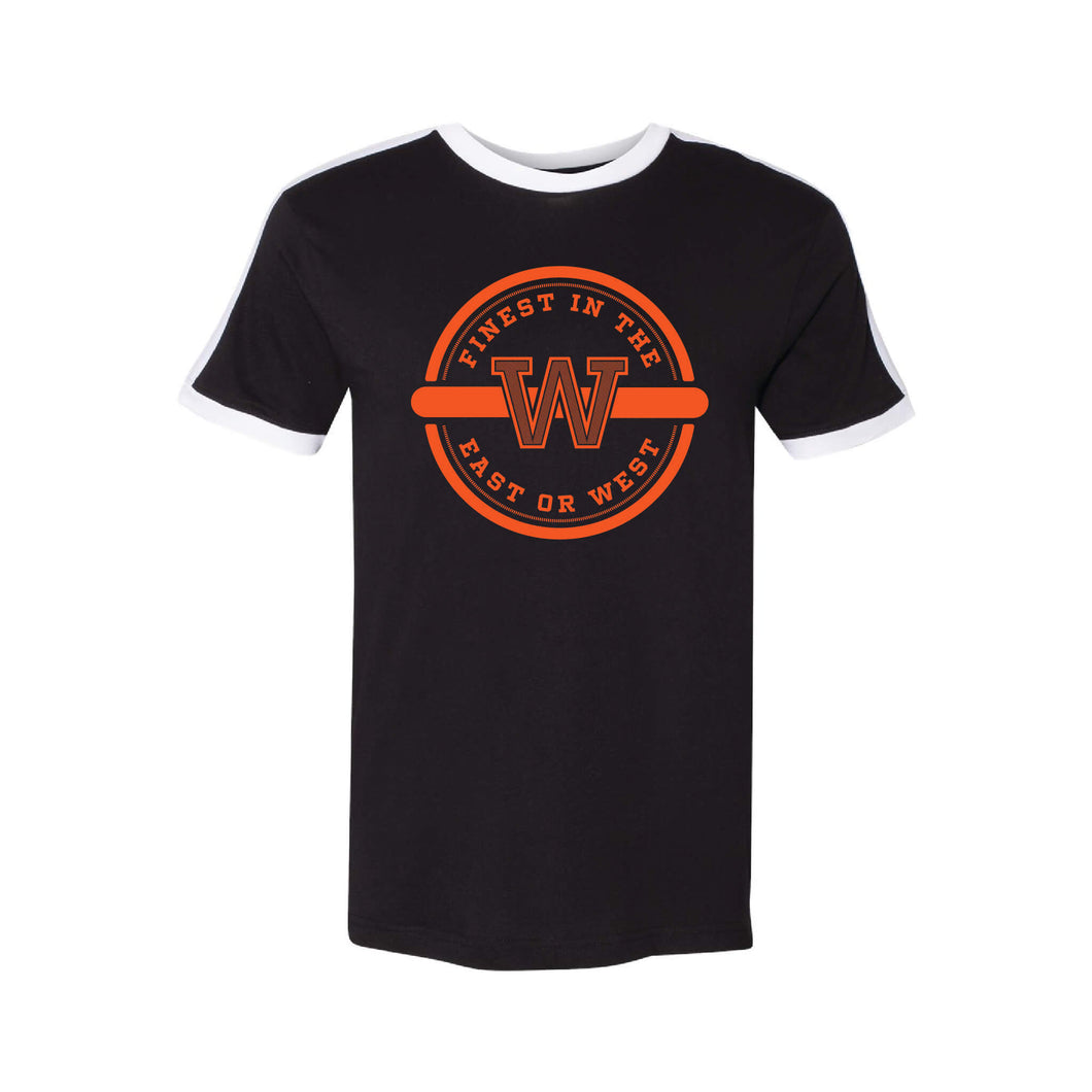 Finest In The East Or West Soccer T-Shirt-S-Black / White-soft-and-spun-apparel